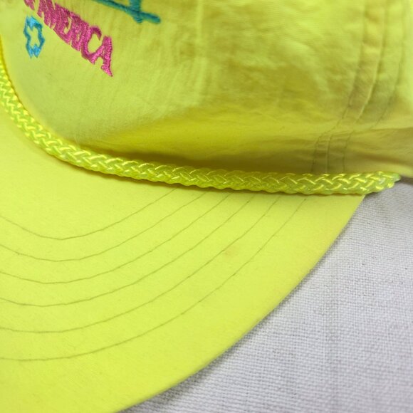 Vintage Chevrolet Neon Hat Cap Adult One Size Snap Back Chevy Trucker Racing - Picture 9 of 11
